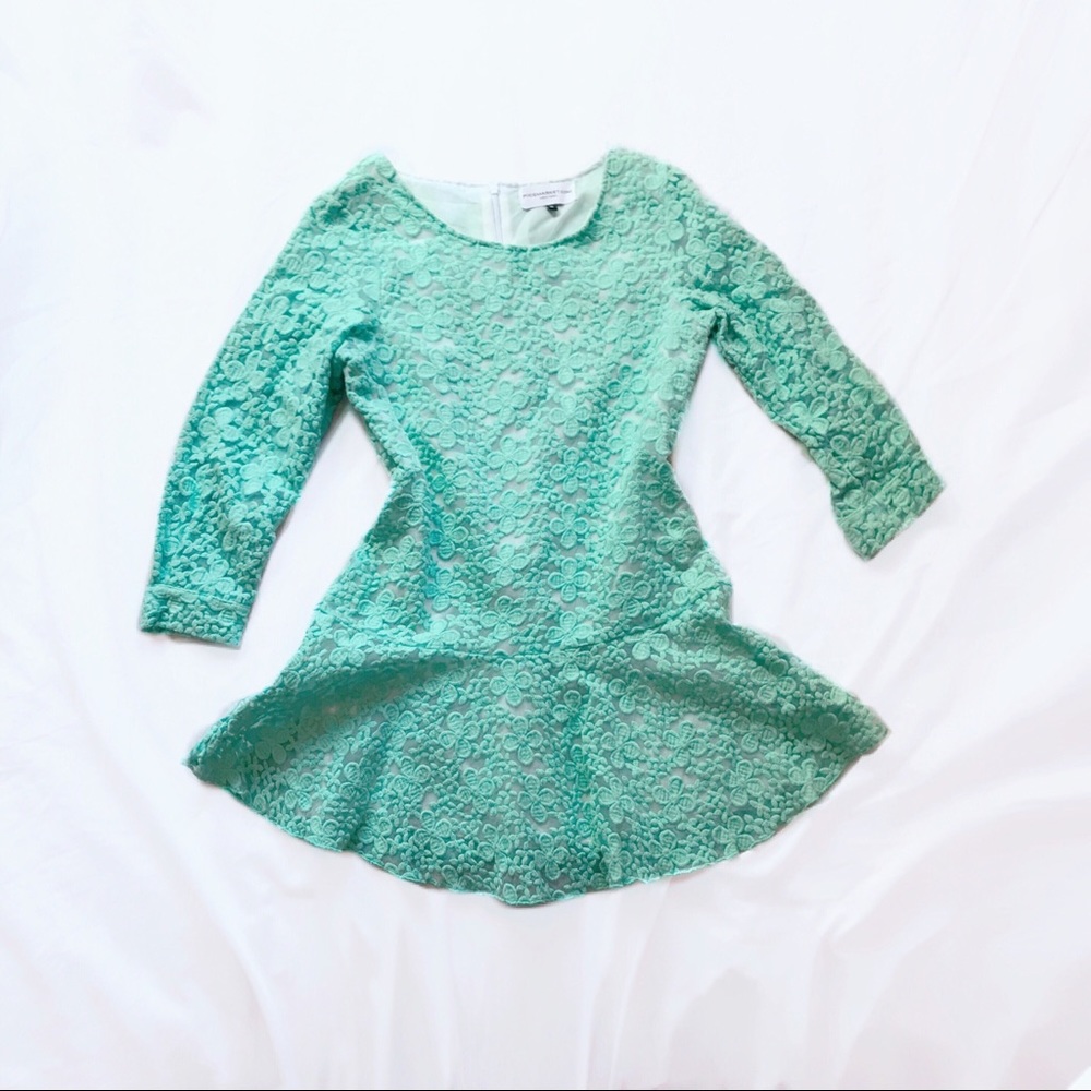 pixie market ⋆ embroidered ruffle hem dress